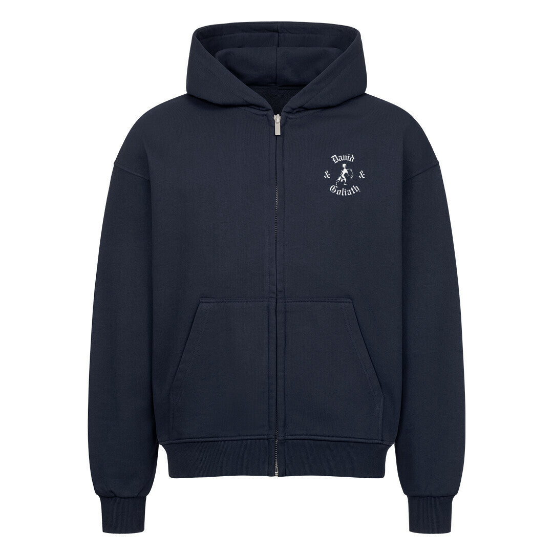 David & Goliath oversized zipper hoodie in French navy