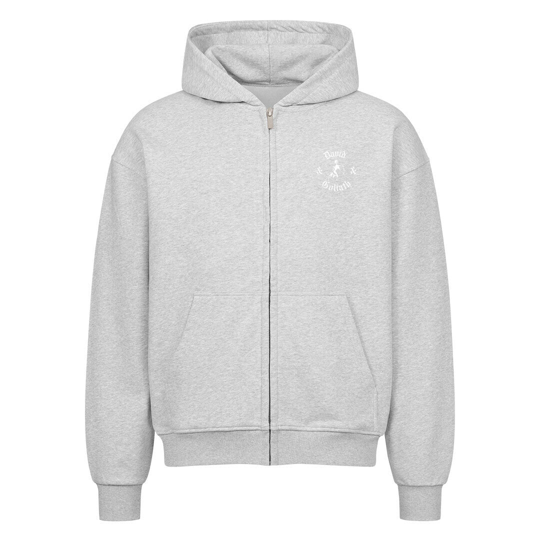 David & Goliath oversized zipper hoodie in heather grey
