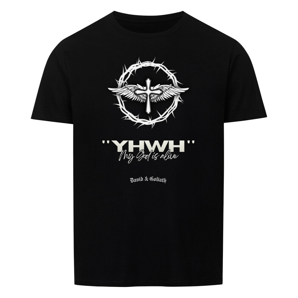YHWH – My God Is Alive T-shirt in black