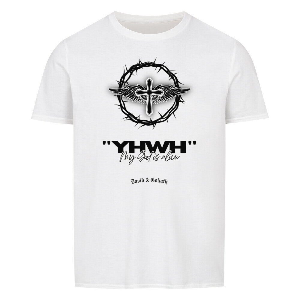 YHWH – My God Is Alive T-shirt in white