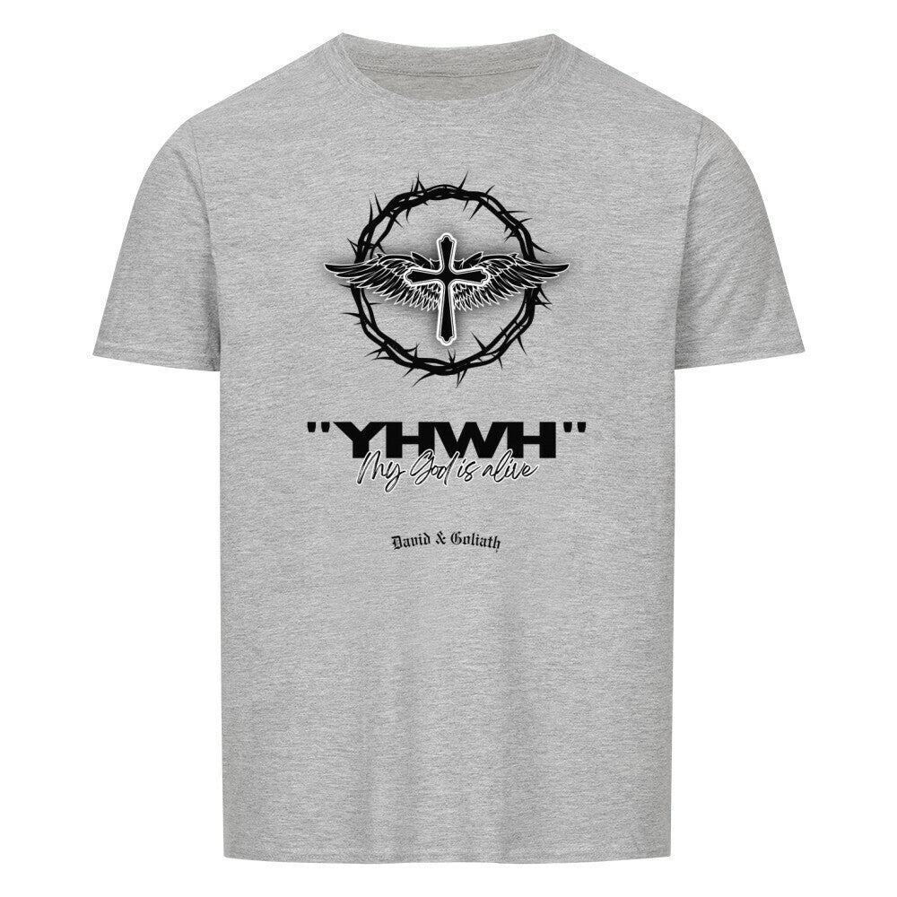 YHWH – My God Is Alive T-shirt in Sport Grey