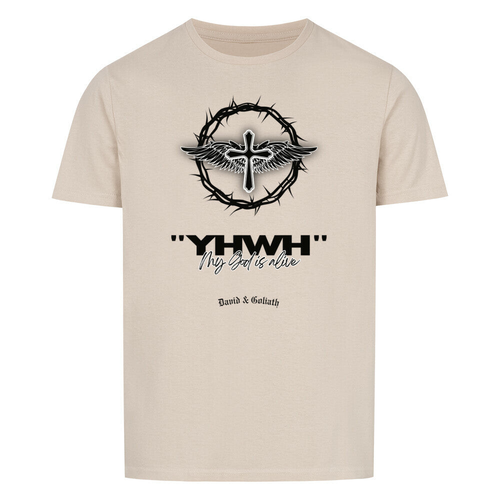 YHWH – My God Is Alive T-shirt in sand