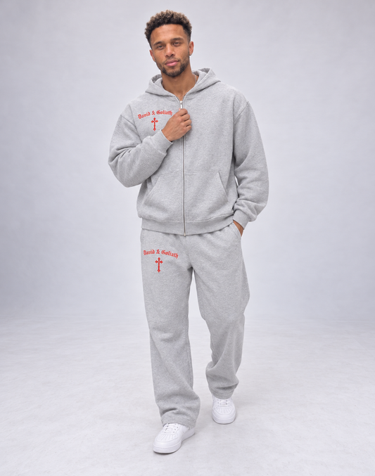 Faith In Red Oversized Zipper