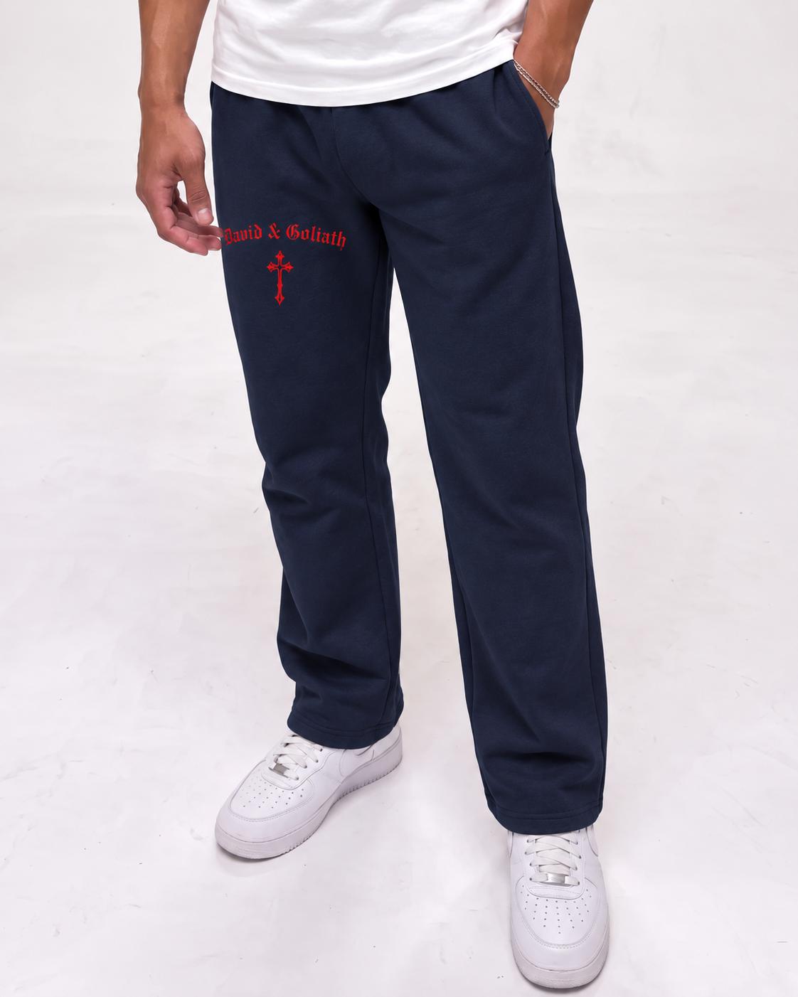 Faith In Red Oversized Sweatpants