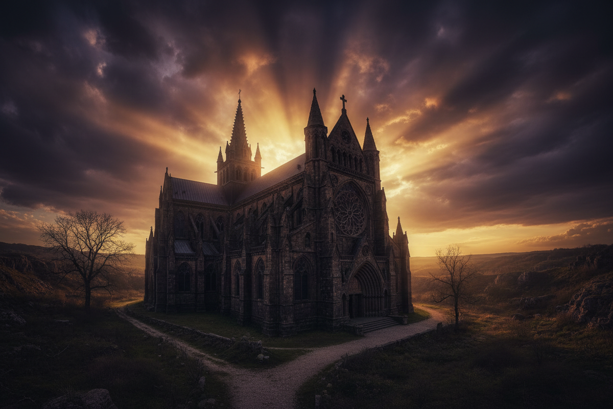 Dark Gothic Church Hero